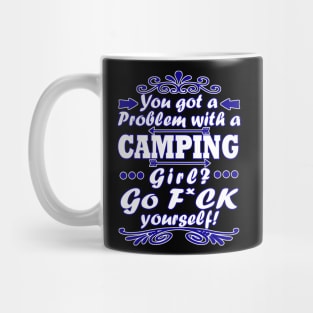 Camping caravans family camp girls women Mug